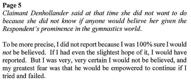 Illustration for article titled Gymnast Explains Why She Felt Nobody Would Believe She Was Sexually Assaulted